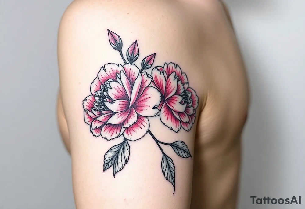 pink peonies on a woman arm tattoo tattoo idea