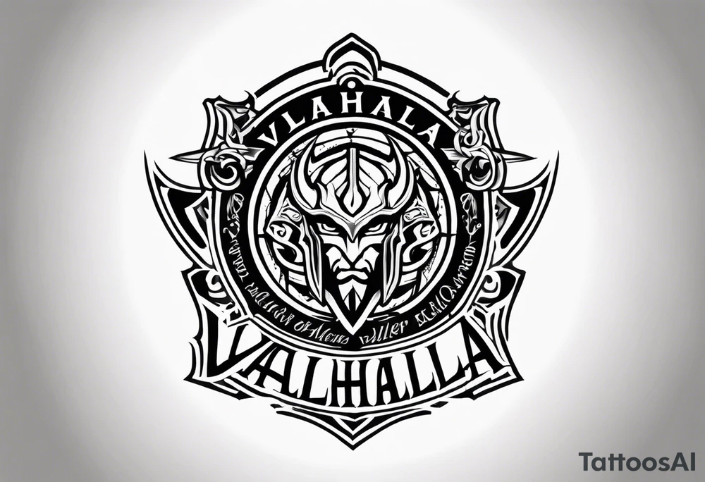 Valhalla fallen warrior tattoo idea