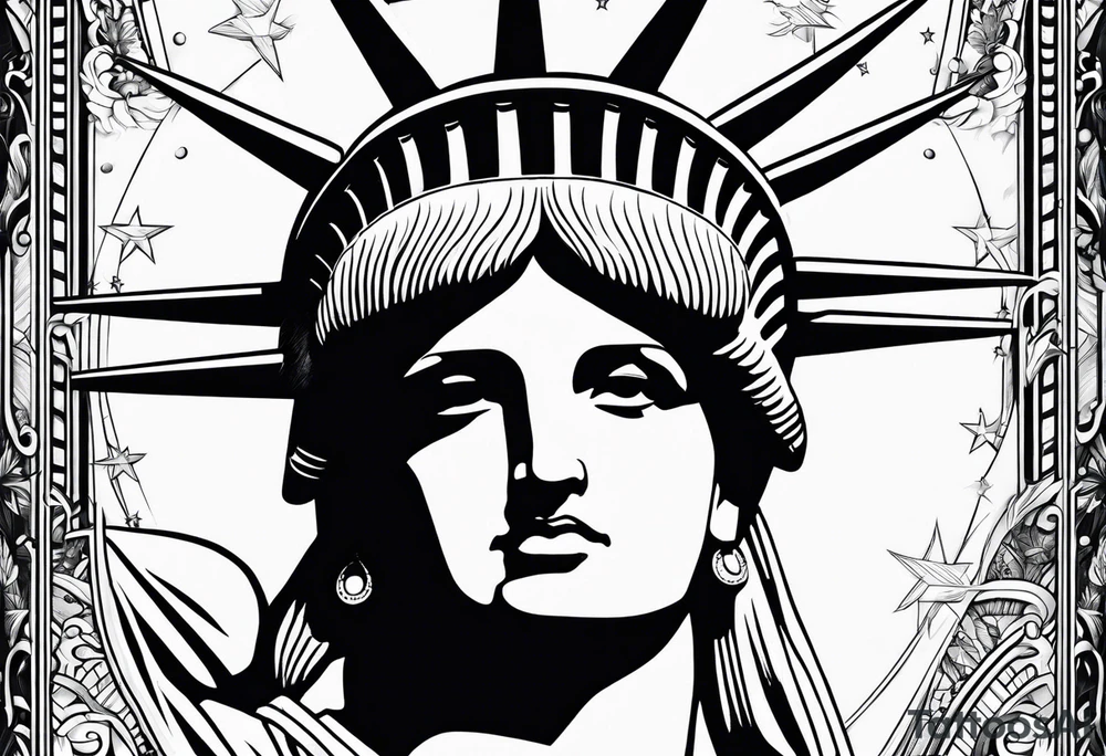 Statue of liberty tattoo idea