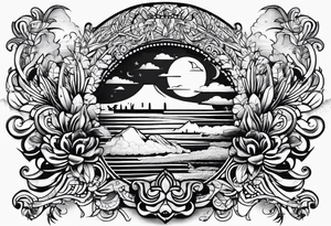 Tropical islands tattoo idea