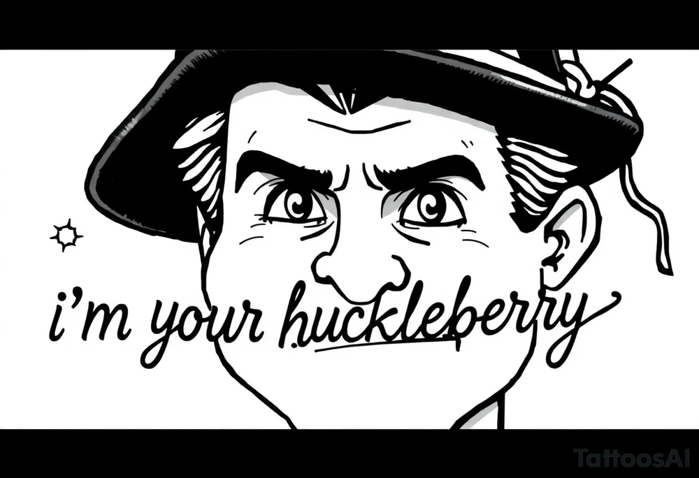 Val Kilmer cartoon doc holiday 
Movie saying “i”m your huckleberry” tattoo idea