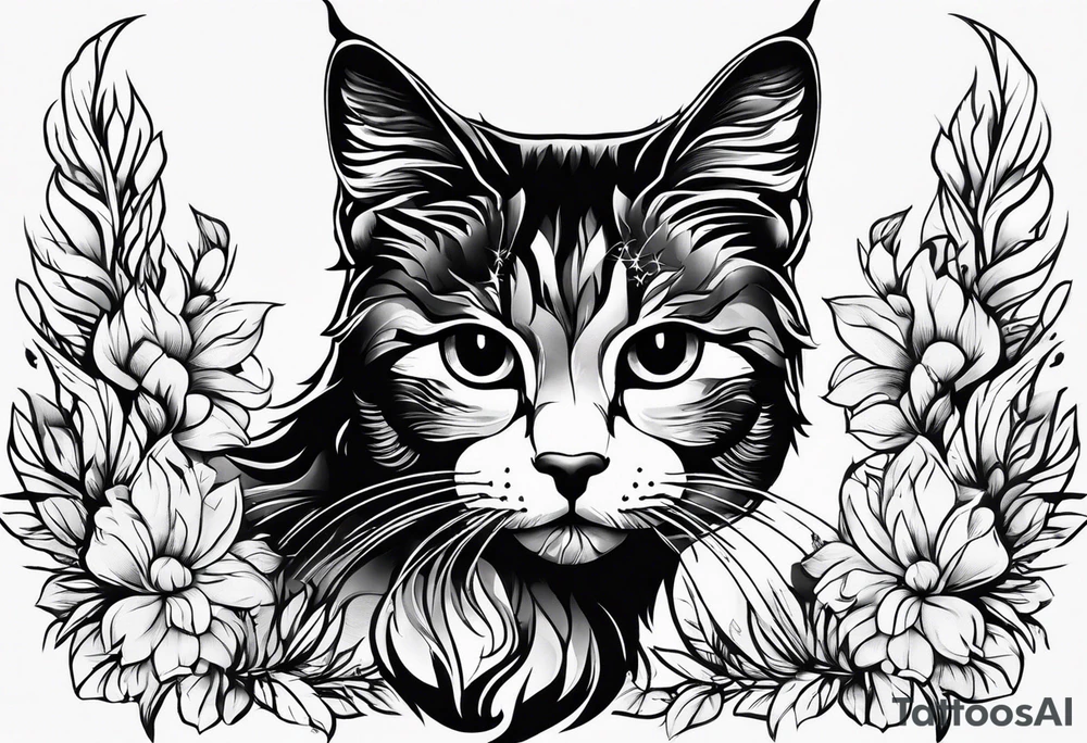 Paw print cat memorial tattoo tattoo idea