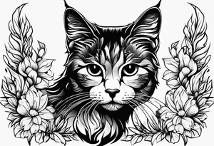 Paw print cat memorial tattoo tattoo idea
