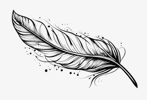 feather falling tattoo idea