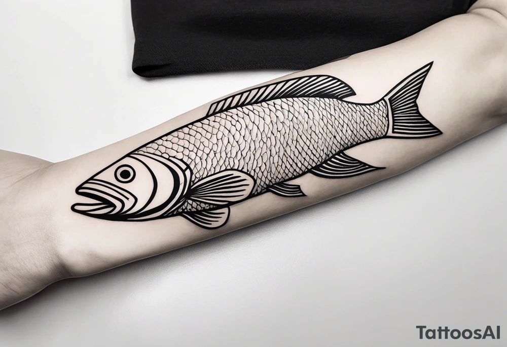 arm sleeve tattoo of fish tattoo idea