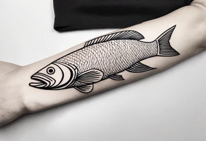 arm sleeve tattoo of fish tattoo idea
