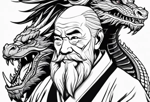 Uncle iroh with Dragon tattoo idea