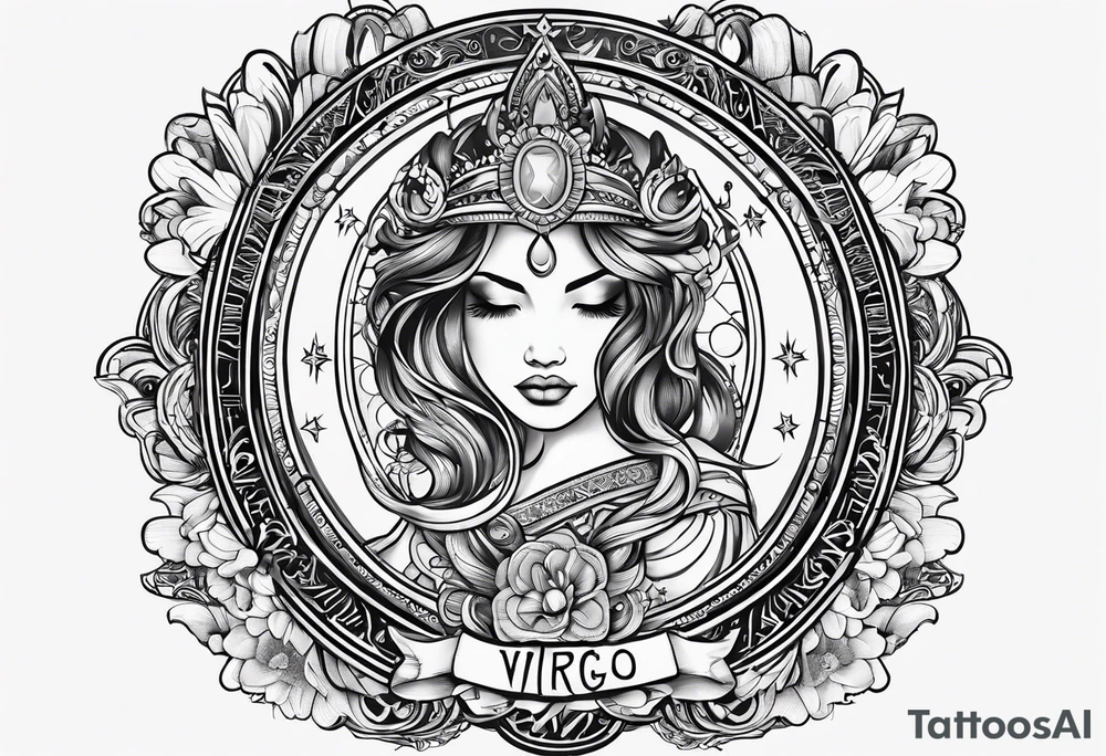 words that say “05 baby” ,zodiac virgo tattoo idea
