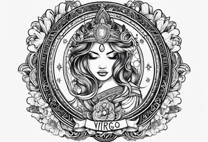 words that say “05 baby” ,zodiac virgo tattoo idea