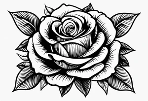 rose designs behind the word always and forever tattoo idea