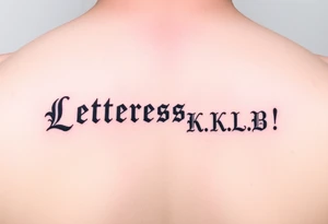 Letters K.L.B tattoo idea