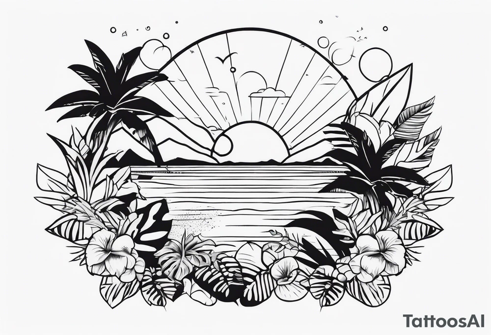 Tropical tattoo idea