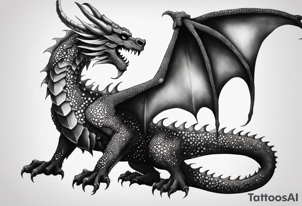 Skeleton Dragon tattoo idea