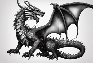 Skeleton Dragon tattoo idea
