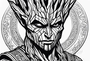 Groot greek warrior, half viewed tattoo idea