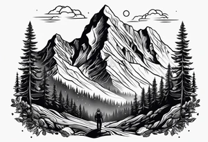 Alpine Mountain Climber and Doing Hard Things tattoo idea