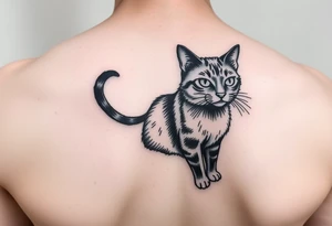 black cat tattoo idea
