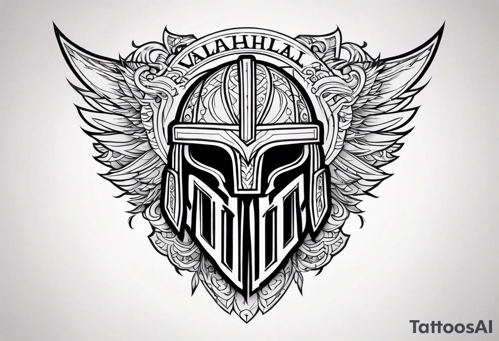 Valhalla helmet tattoo idea
