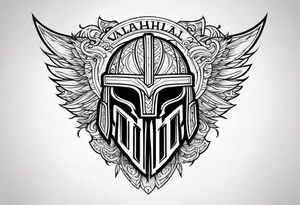 Valhalla helmet tattoo idea