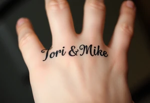 The names Tori & Mike  in an ambigram tattoo idea