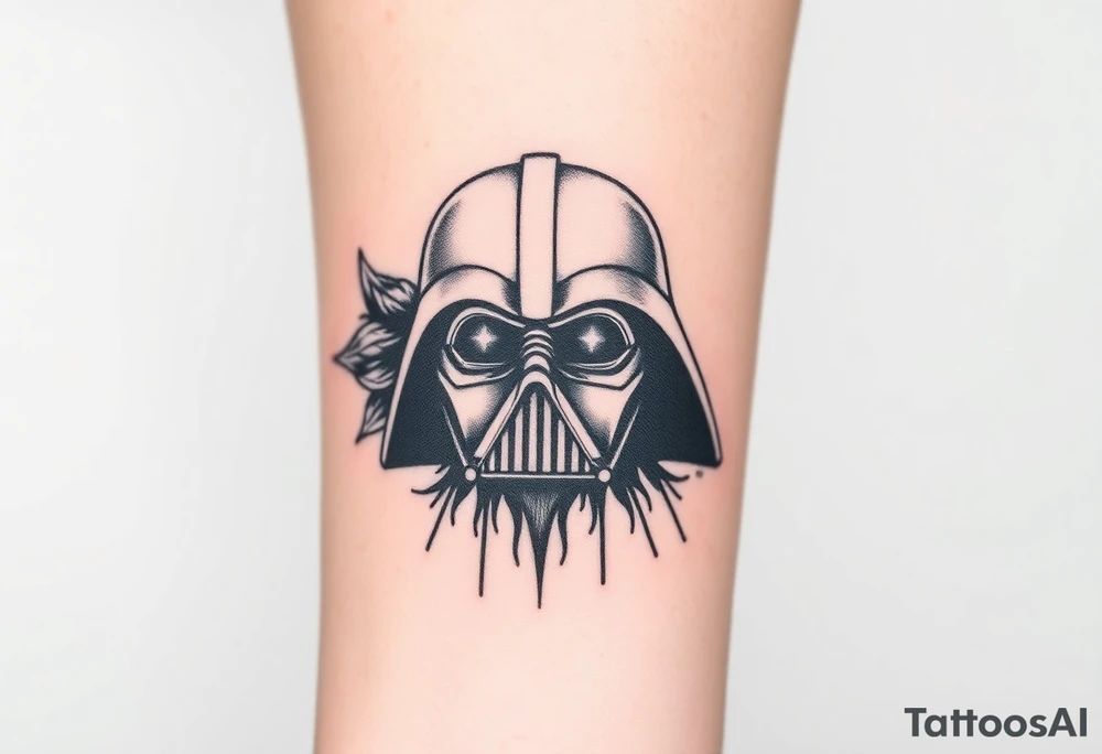 star wars in a linear design for forearm not more than 15 cm tattoo idea