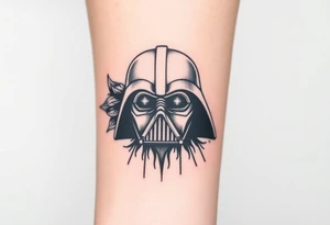 star wars in a linear design for forearm not more than 15 cm tattoo idea