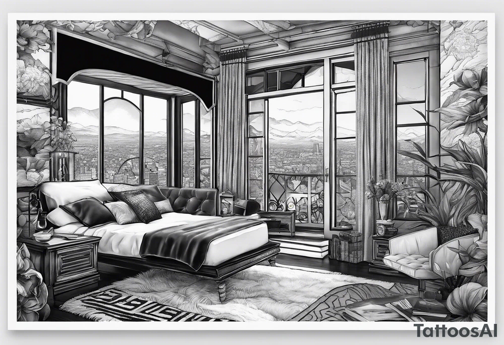 incorporate ideas from the sprawl book series
 into a sybmolic tattoo tattoo idea