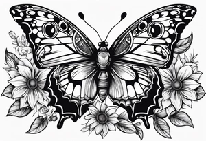 Butterfly, sunflower, book, fly, fish tattoo idea