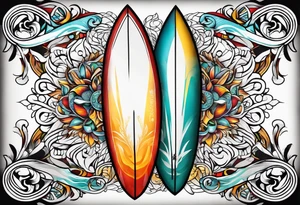 Surfboard tattoo idea