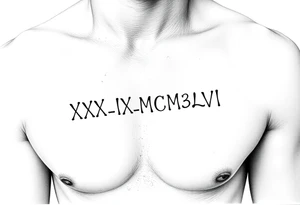 XXX_IX_MCMXLVII date on arm tattoo idea