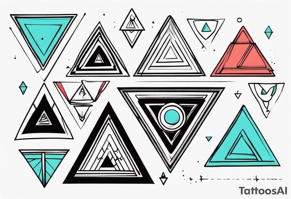 simple triangle tattoo idea