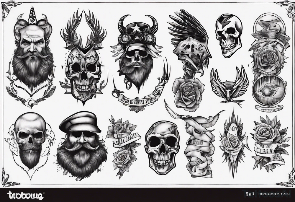 american
brothers tattoo idea