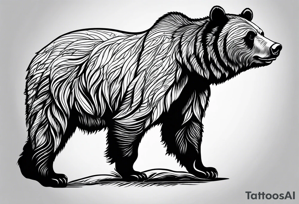 Grizzly bear tattoo idea