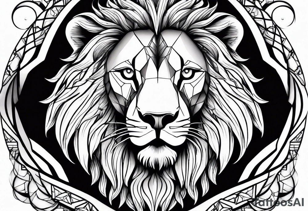Powerful majestic lion tattoo idea