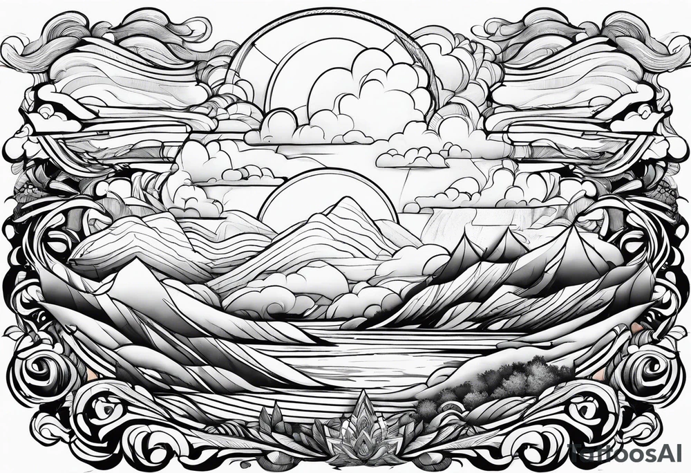 wispy clouds tattoo idea