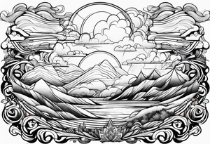 wispy clouds tattoo idea