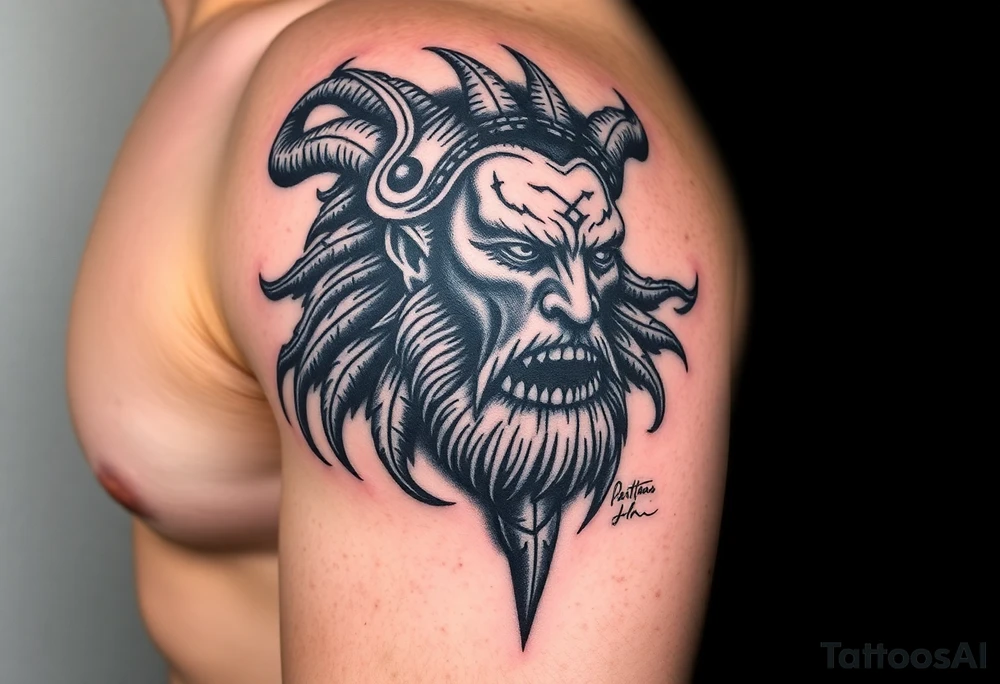 Big Tartarus greek full size tattoo idea