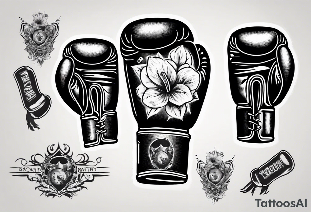 pair of boxing gloves tattoo idea