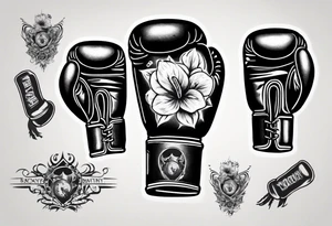 pair of boxing gloves tattoo idea