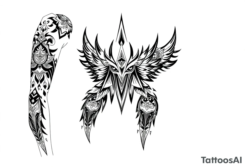 shaman mystical tattoo idea