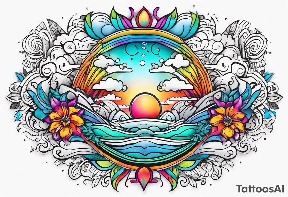 Positivity,  happy,  good vibes tattoo idea