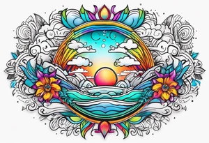 Positivity,  happy,  good vibes tattoo idea