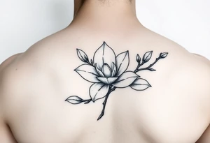 Magnolia branch tattoo idea