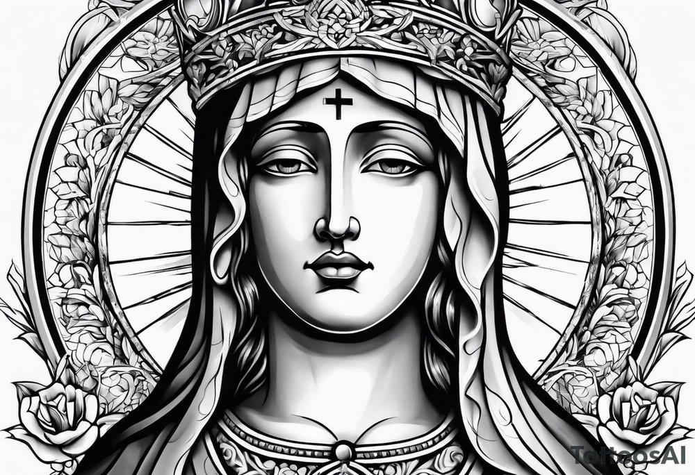 christianity jesus mary tattoo idea