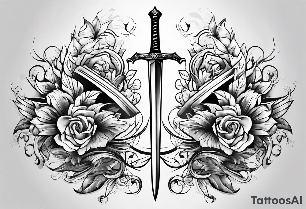 sword, bolt tattoo idea