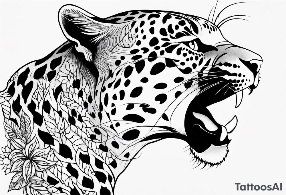Side view of Jaguar tattoo idea