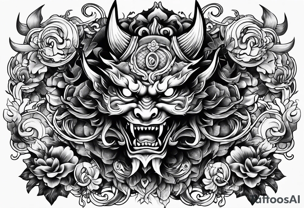 Japanese 
demon tattoo idea