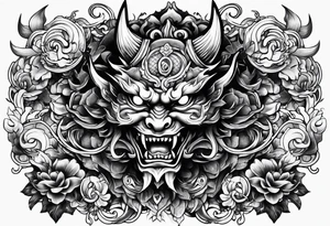 Japanese 
demon tattoo idea
