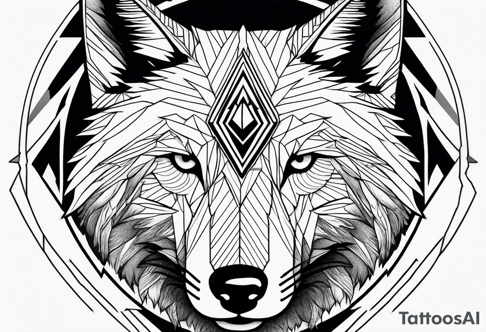Mountains, wolf eyes underneath tattoo idea