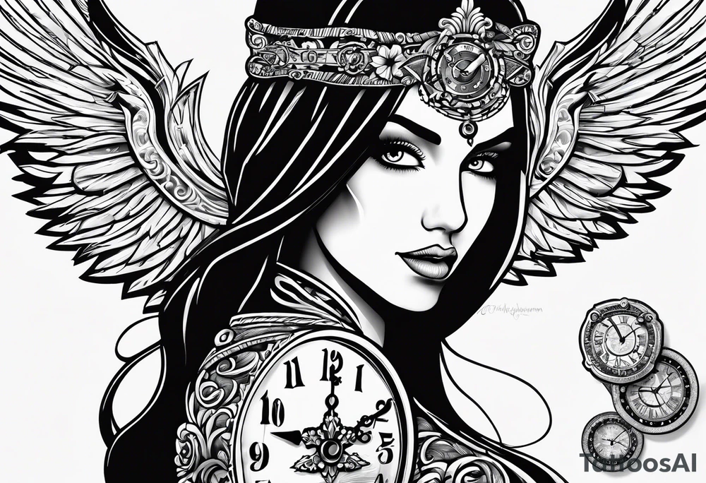 Time is money tattoo idea